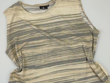 beżowa bluzki z krótkim rękawem: Blouse, XL (EU 42), condition - Good