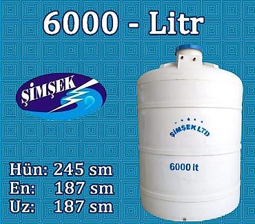 Baklar və çənlər: ŞİMŞEK LTD plastik su çənləri Həcm variantları: - 1000 litr (ölçü 1) — 15