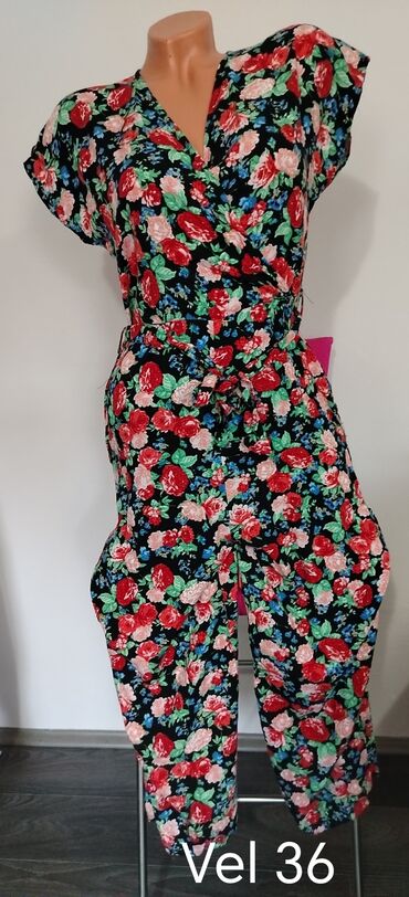 satenske spavacice i ogrtaci: S (EU 36), Floral, color - Multicolored