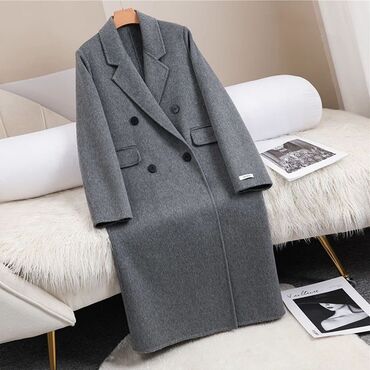 стильная одежда больших размеров для женщин: Женское палто - Цвет: графитово-серый - Длина: миди (ниже колена) -