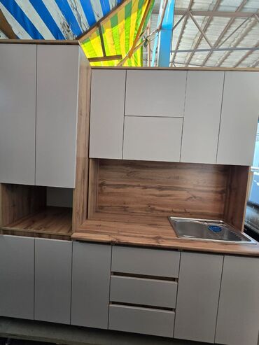 Кухонные гарнитуры: Кухонный гарнитур, Новый, цвет - Бежевый, Бесплатная доставка — 3