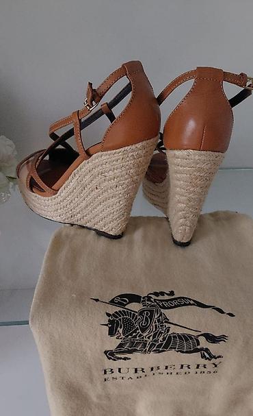 Basanoşka və səndəllər: Burberry, Ölçü: 37, rəng - Qəhvəyi, Yeni — 3