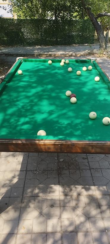 Bilyard masaları: Bilyard (Rusiya bilyardı) stolu - Ölçü: böyük format, 6 cib (künc və — 4