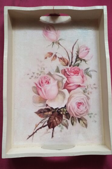 Tacne: Drveni poslužavnik sa motivom kafe - ručna izrada - Materijal: drvo — 9