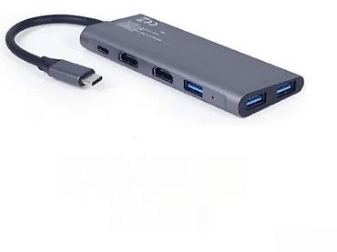 Doking stanice: Cablexpert USB Type‑C 3‑u‑1 multi‑port adapter Kompaktan USB‑C hub — 4