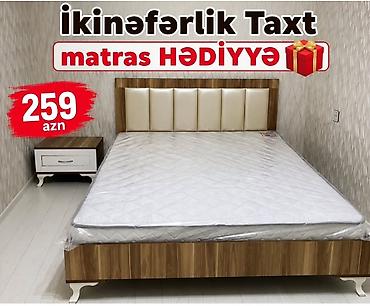 klassik divanlar: İkinəfərlik taxt – başlıq hissəsi krem rəngli yumşaq dərili — 1