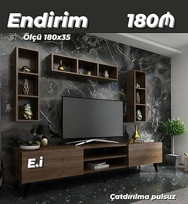 ev mebeli: *Tv stend 180AZN💥* ✔️Rəng seçimi var ✔️ Şəhər daxili Çatdırılma və — 1