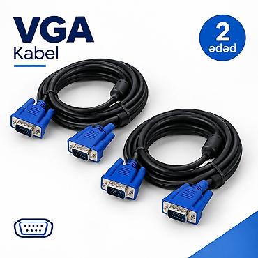 VGA və Usb A-B kabel dəsti Məhsul təsviri: - 15-pin VGA (HD15)