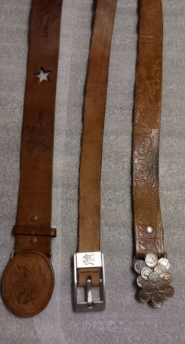 Ремни и пояса: Ремень, Другой бренд, Материал: Натуральная кожа, Мужские, Б/у — 7