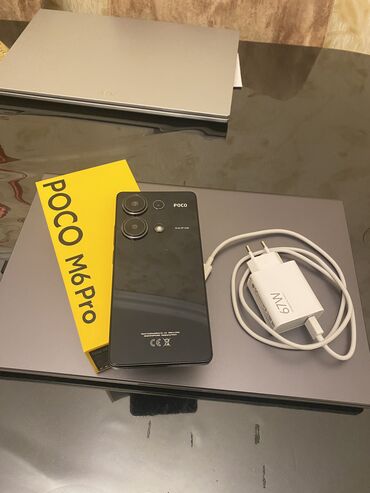 Mobil telefonlar: Poco M6 Pro, 512 GB, rəng - Qara, Barmaq izi, Face ID, Sensor