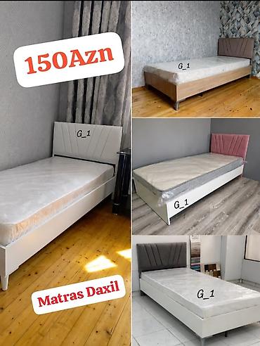 Tək nəfərlik çarpayı – müxtəlif rəng və başlıq dizaynları ilə. Qiymət