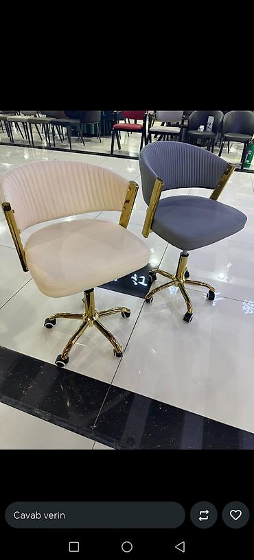 Ofis mebeli: Yeni, Təkərli, Qolları tənzimlənmir, Vеlur parça — 3