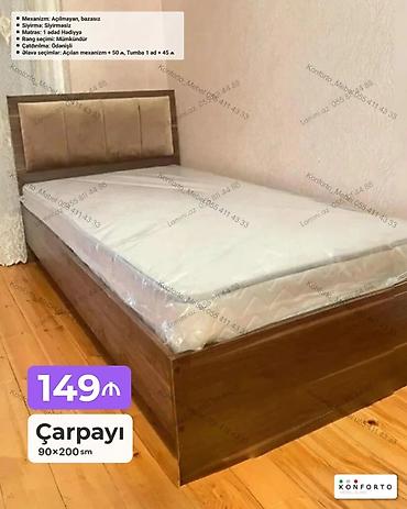 Məhsul: Tək nəfərlik çarpayı Ölçü: 90 × 200 sm Qiymət: 149 ₼ lalafo.az -da Məhsul: Tək nəfərlik çarpayı Ölçü: 90 × 200 sm Qiymət: 149 ₼
