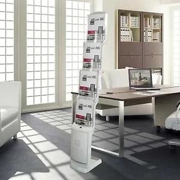 Ostali kancelarijski nameštaj: Preklopni stalak za brošure/letke – 5 nivoa - Samostojeći stalak sa 5 — 13