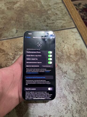 айфон 15 про цена бишкек 256 гб: IPhone 15 Pro, Колдонулган, 256 ГБ, White Titanium, Куту, 89 %