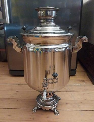 Klassik metal samovar - Material: parlaq paslanmayan polad/krom lalafo.az -da Klassik metal samovar - Material: parlaq paslanmayan polad/krom