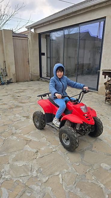 Kvadrosikllar: Uşaq/yeniyetmə üçün ATV (kvadrosikl) - Rəng: qırmızı, kompakt korpus — 9