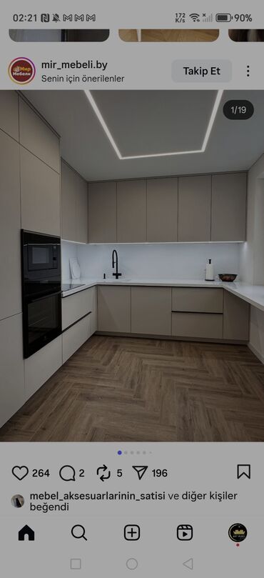 Sifarişlə mətbəx mebeli: Sifarişlə mətbəx dəsti, MDF — 9