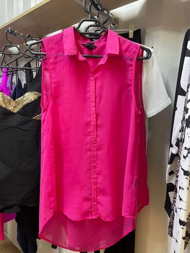 женские рубашки и блузки: Блузка, Однотонный, Прозрачная модель
