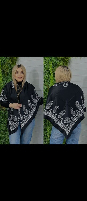 Baş geyimləri: Keyfiyyətli Ipək Kəlağayılar 25azn Razmeri 140/140sm Kenarlari tikisli — 4