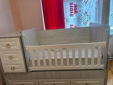 usag kravati: Bebeko uşaq beşiyi – kombinə edilmiş komodlu model - Komplekt: beşik — 3