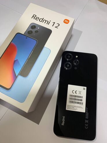 телефоны в ош: Xiaomi, 12, Новый, 128 ГБ, цвет - Черный, 2 SIM