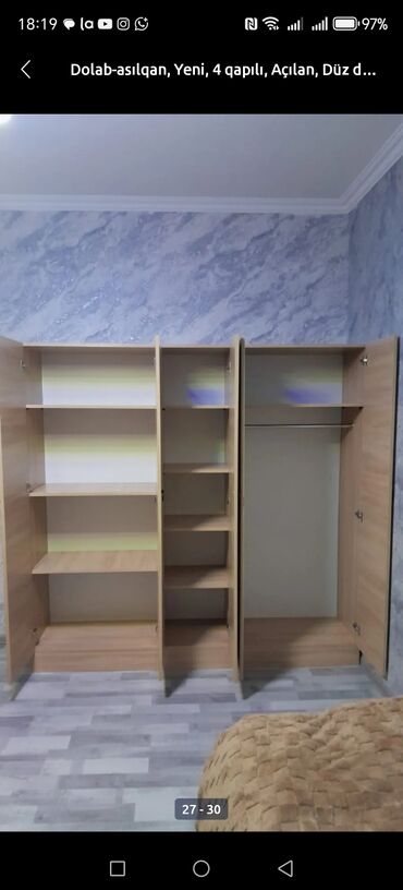 Dolablar: Yeni, Açılan, 4 qapılı Düz dolab, Dolab-asılqan — 22