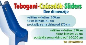 68 oglasa | lalafo.rs: Prodajem TOBOGANE u tri dimenzije u raznim bojama!!! Tobogani su od