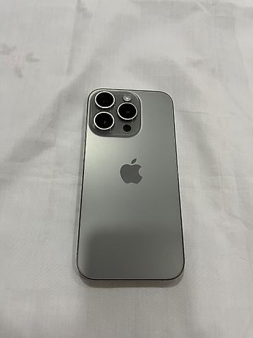 IPhone 15 Pro, Б/у, 128 ГБ, Natural Titanium, 83 % at lalafo.kg IPhone 15 Pro, Б/у, 128 ГБ, Natural Titanium, 83 %