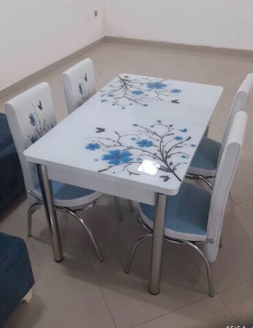 Masa və oturacaq dəstləri: Mətbəx üçün, Yeni, Açılan, Dördbucaq masa, 4 stul — 20