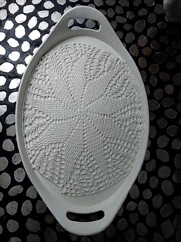 caydanlar: Ağ dekorativ servis/tray Instagram:@art_form.design - Forma: oval — 1