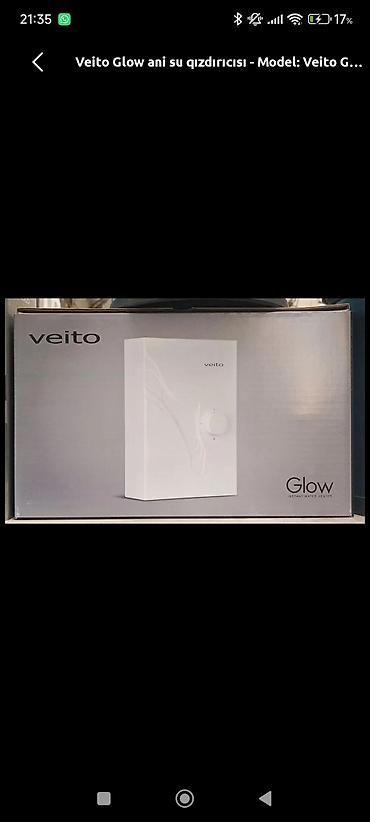 Veito Glow ani su qızdırıcısı - Model: Veito Glow (Instant Water