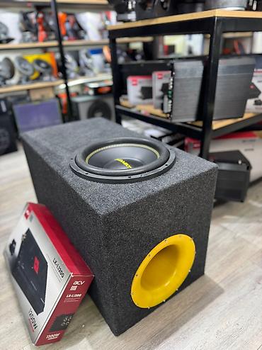 Сабвуферы для авто: Swat Сабвуфер + усилитель моноблок Acv 1.1200 и короб ! Отличный — 9