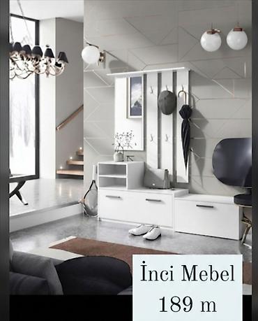 acar alemi: İnci Mebel – 189 m Ağ rəngdə müasir dəhliz mebeli dəsti: - Divara — 1