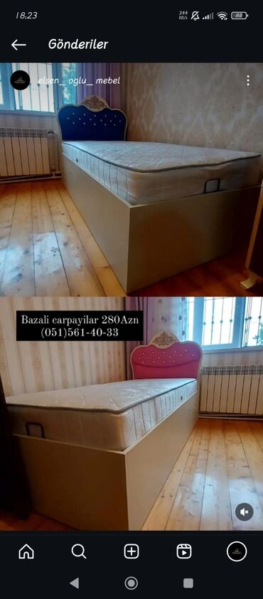 Uşaq və gənc otağı üçün dəstlər: Oğlan və qız üçün, Təknəfərlik çarpayı, Yazı masası — 6