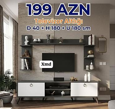 podyum polka: Televizor altlığı və divar rəf dəsti. Ölçülər: - Dərinlik: 40 sm - — 1