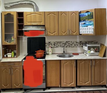 мебель стол стулья: Ашкана гарнитуру, Колдонулган, түсү - Күрөң, Өзү алып кетүү