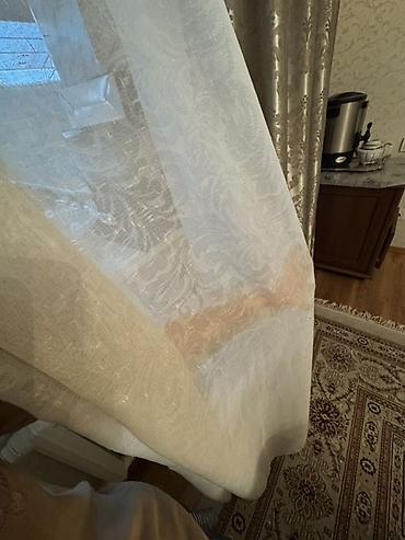 Тюлдар: Комплект штор с тюлем и с карнизом вместе - Тип: плотные портьеры + — 5