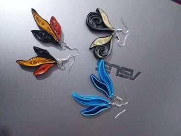 Minđuše: Pirsing, Handmade, Materijal: Epoksi smola — 27
