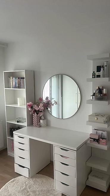 Masa və oturacaq dəstləri: Vizaj/kosmetik üçün işıqlandırmalı makiyaj masası dəsti - Dizayn — 6