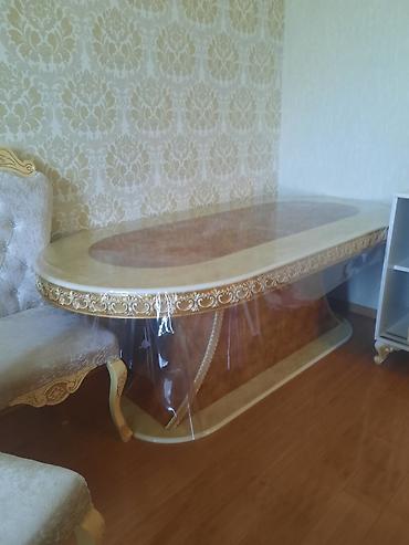 drel dəsti: Qonaq otağı üçün, Yeni, Açılmayan, Oval masa, 6 stul — 3