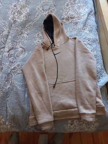 bot kişi: Bej rəngli kapüşonlu svitşört - Model: klassik hoodie - Rəng: bej — 1
