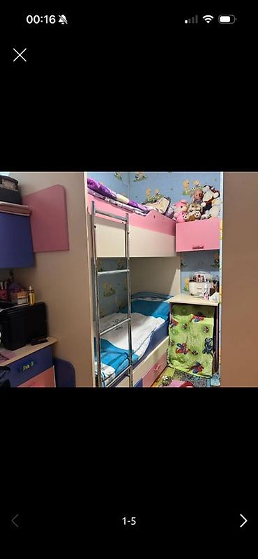 kunc ref: Uşaq otağı üçün ikimərtəbəli çarpayı dəsti - Üst və alt hissə olmaqla — 1