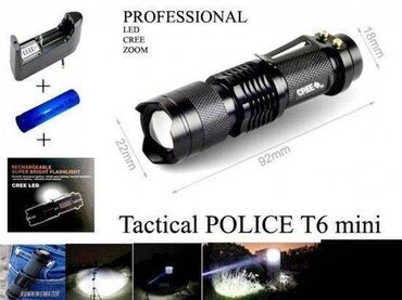 ogledala na zidu: Polii ce LED lampa T6 Led Cree MINI POLICE T6 - CREE LED 100.000 w