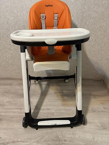 Столы для кормления: Peg Perego Siesta uşaq yemək stulu - Rəng: narıncı oturacaq, ağ-qara — 4