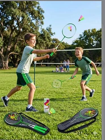 воланы: Набор для бадминтона Sports Toys Set - Комплектация: 2 ракетки, тубус — 1