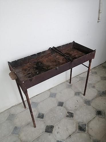 kömür istehsalı: Metall manqal – şiş üçün dişli kənarlı, dərin lovhəli model — 1