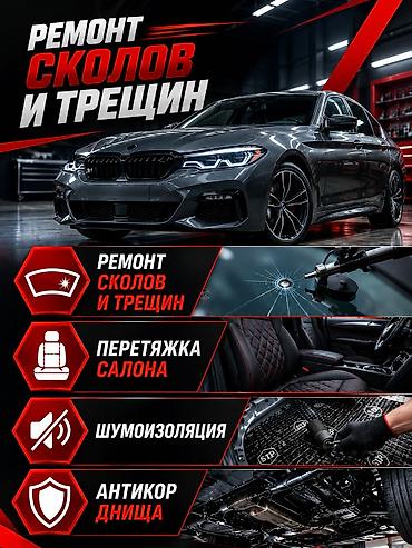 Автоуслуги: - Ремонт сколов и трещин лобового стекла: локальное