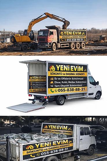 evlerin temiri ve dizayni: “Yeni Evim” – Söküntü və Daşıma Xidməti Təklif edilən işlər: - — 3