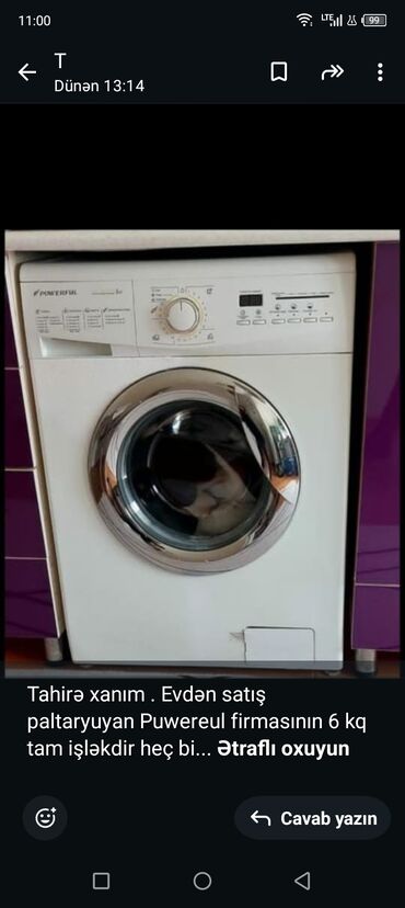 Zərərvericilərə qarşı mübarizə aparatları: Paltaryuyan maşın 6 kq, İşlənmiş, Kredit yoxdur, Ünvandan götürmə